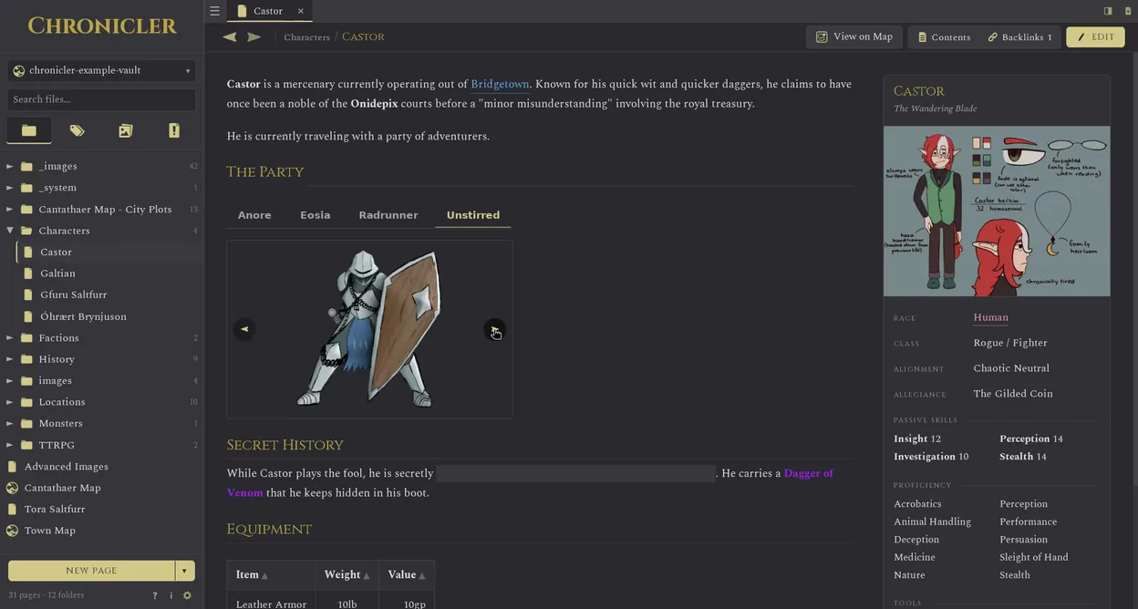 Video demonstration of Chronicler's image carousels.