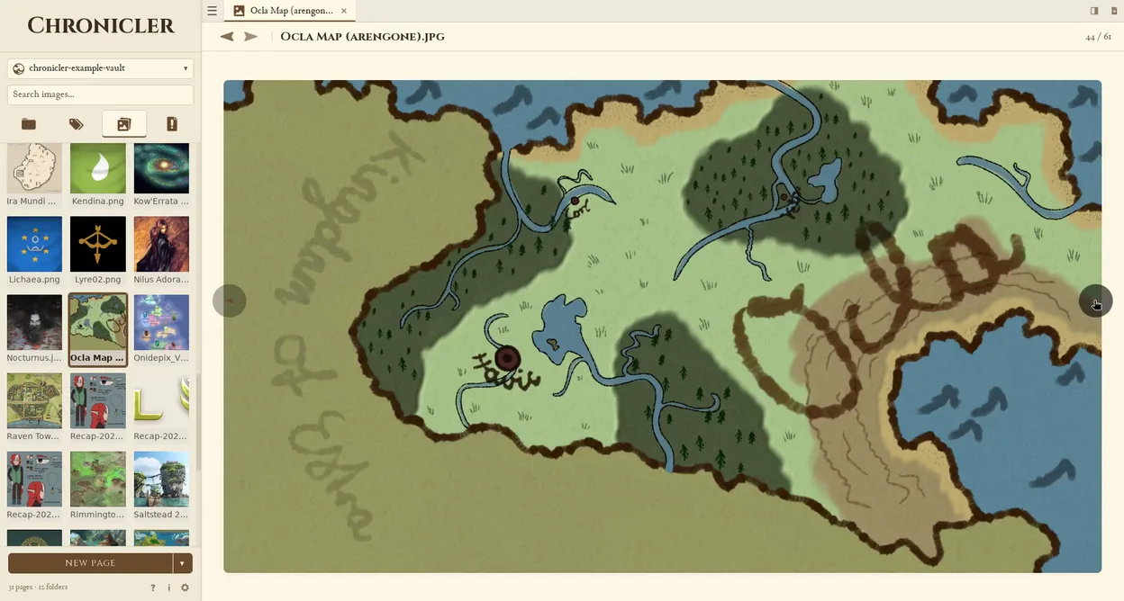 Video demonstration of Chronicler's image gallery.